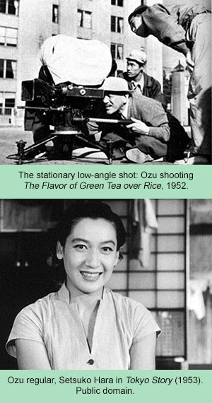 Yasujirô Ozu filming and Setsuko Hara