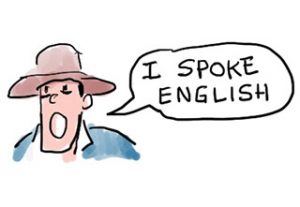 Speaking English in a film