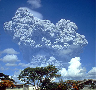 volcanic eruption near Clark Air Base and Subic Naval Base
