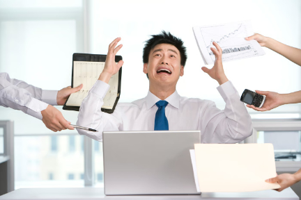 A person overworked with responsibilities.