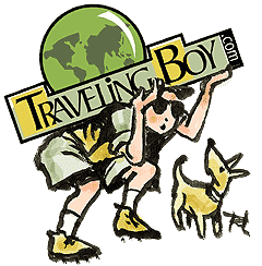 Traveling Boy logo on my shoulders