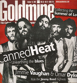 Canned Heat on cover of Goldmine Magazine, 2007