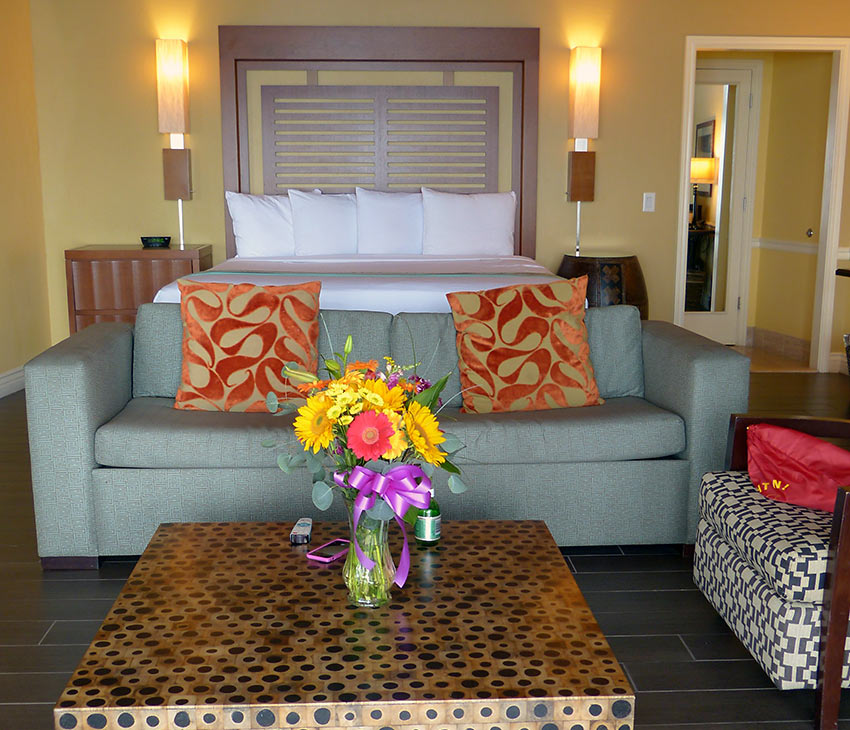 bungalow bedroom at Paradise Point