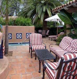 private backyard at Rancho Valencia