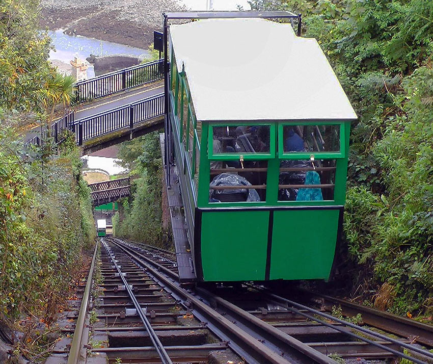 railway car of the Lynton & Lynmouth Cliff Railway