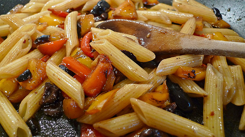 Penne Peppered Pranzo cooking