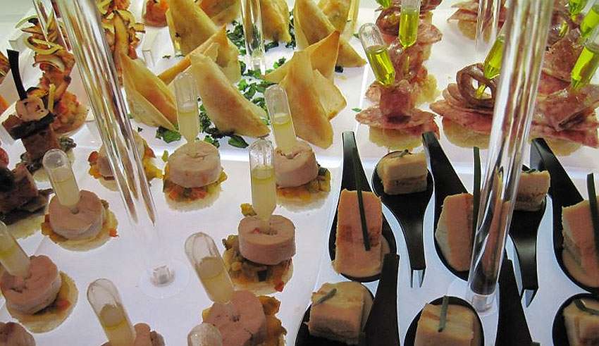 elaborate tapas on display