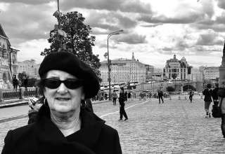 Sue Palmer in Red Square, Moscow