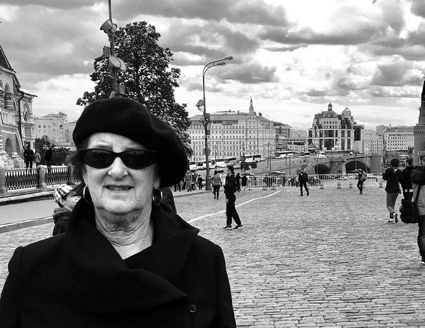 Sue Palmer in Red Square, Moscow