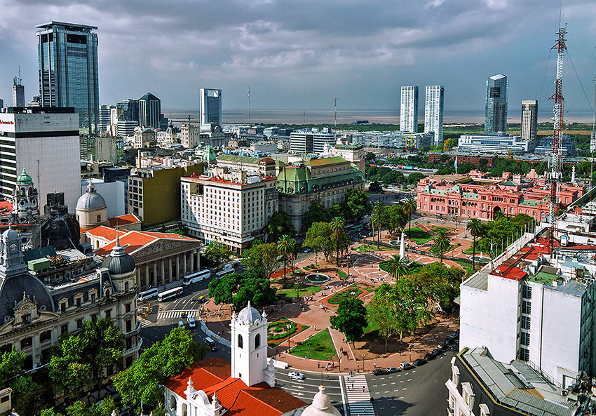 aerial view of Buenos Aires