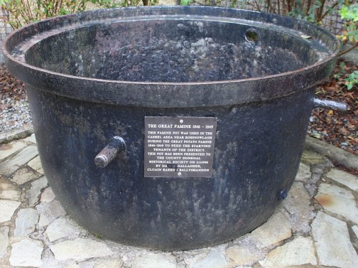 Potato Famine pot in the middle of a forest, Donegal County