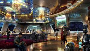 artist's rendering of the Star Wars Hotel