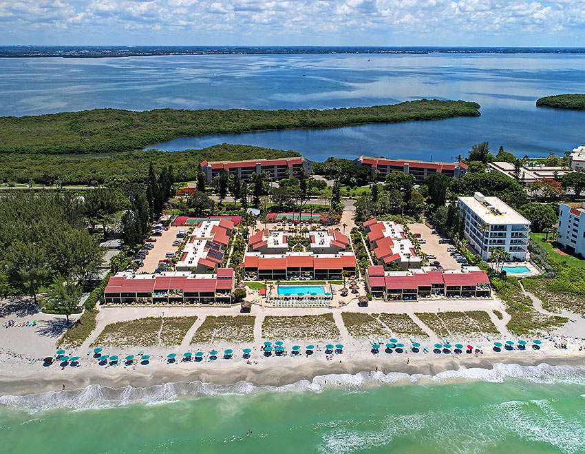 aerial view of Casa del Mar