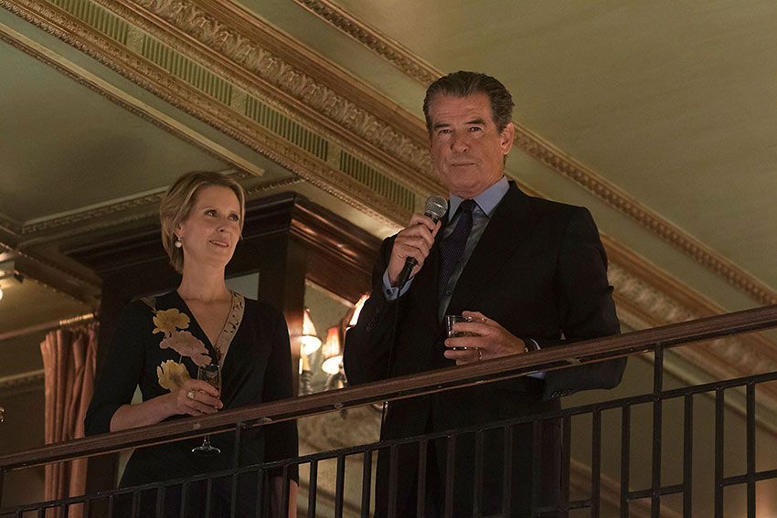 Cynthia Nixon as Ethan's wife Judith and Pierce Brosnan as her husband Ethan