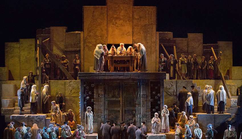 a scene from Verdi's 'Nabucco'