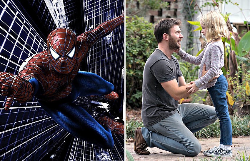 scenes from 'The Amazing Soider-Man' and 'Gifted'