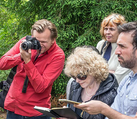 Journalists from around the world at work during Ireland tour