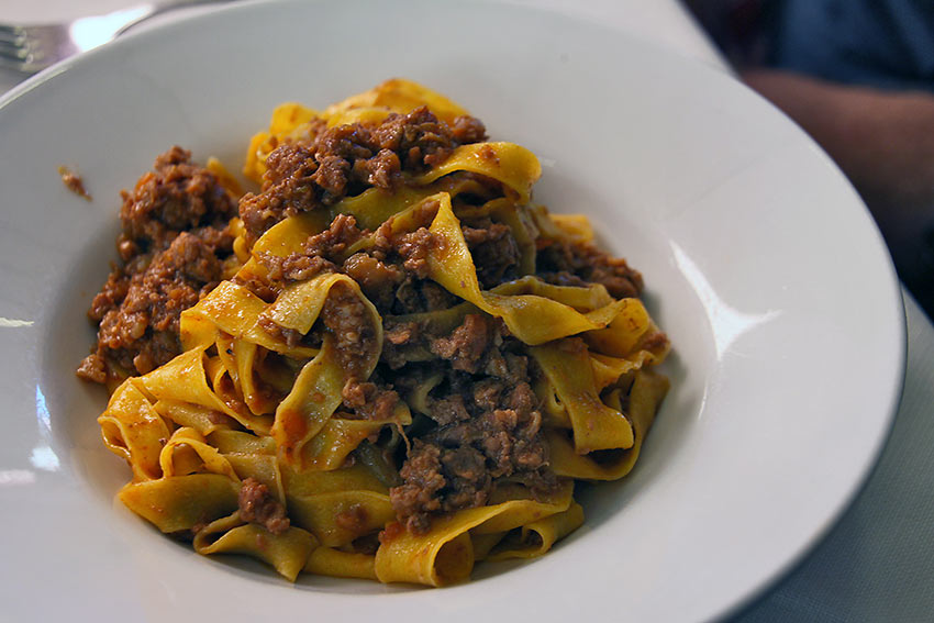 the tagliatelle al ragù