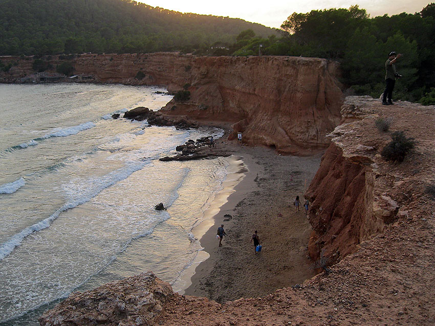 the red cliffs of Ses Salines