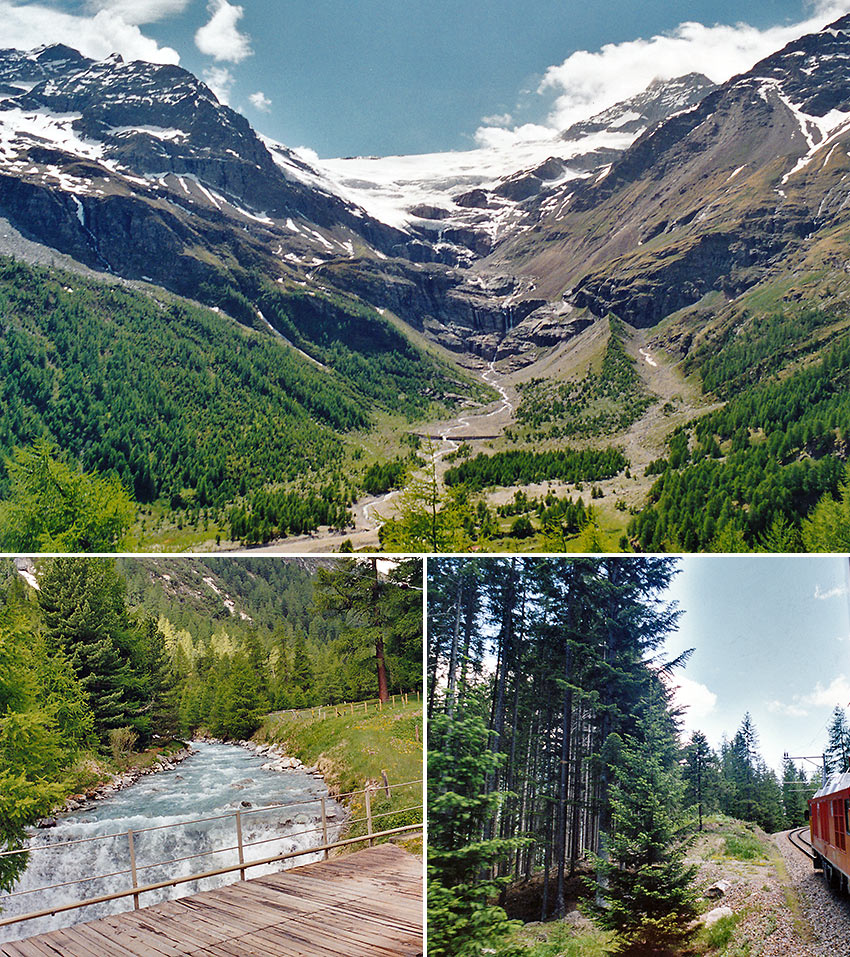 scenery along Bernina Express route