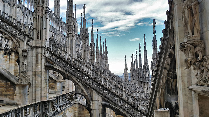 view of the Duomo just below the terrace