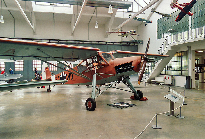 a Fiesler Storch at the Oberschleissheim Airfield