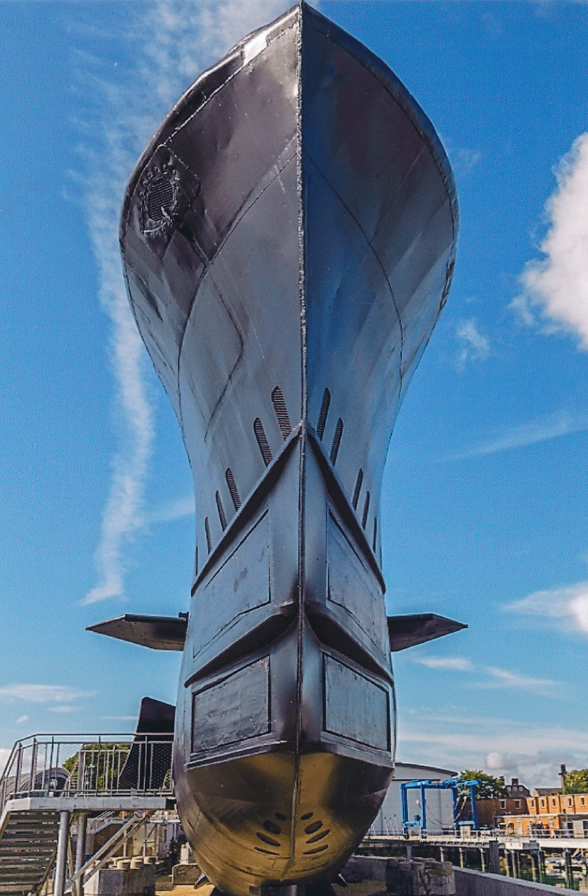 British WW2 submarine HMS Alliance on display at the Royal Navy Submarine Museum at Gosport, in England