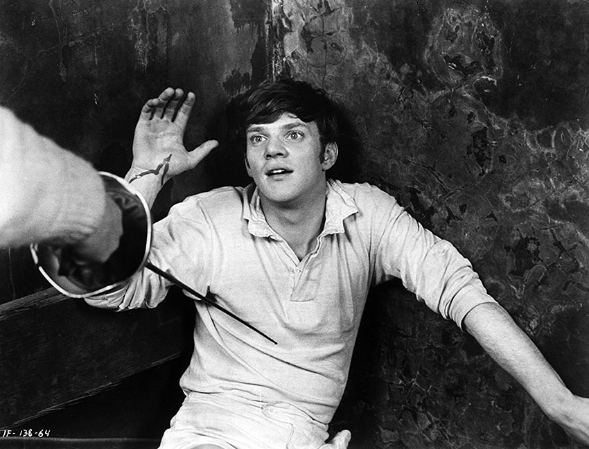 Malcolm McDowell in a scene from If...