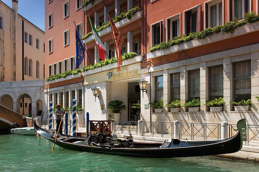 gondola at the Hotel Papadopoli Venice