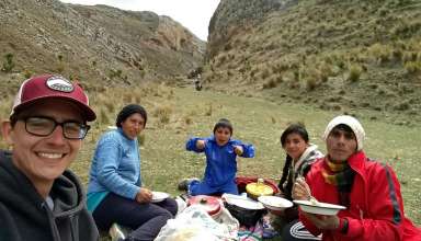 picnic on the way to ancient Incan ruins