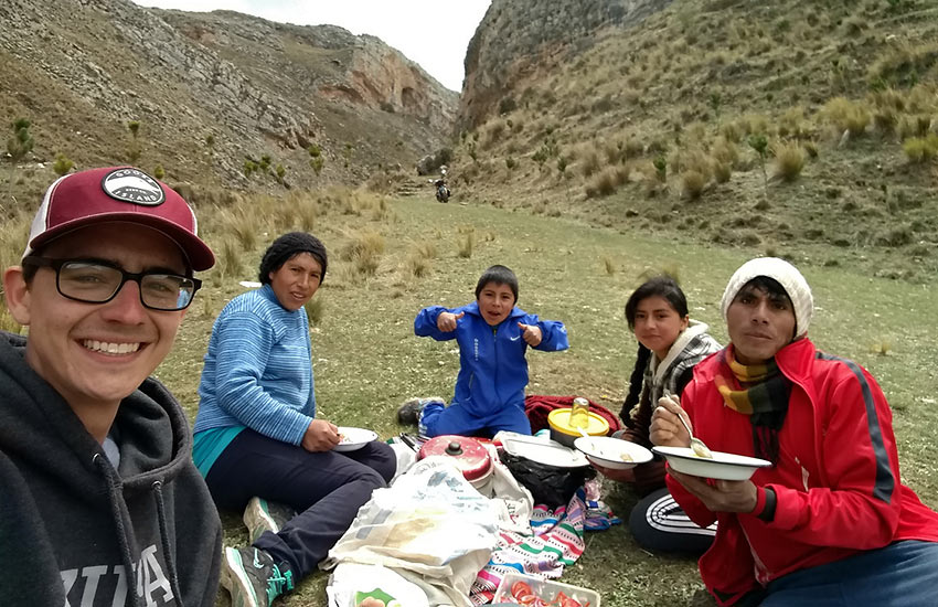 picnic on the way to ancient Incan ruins