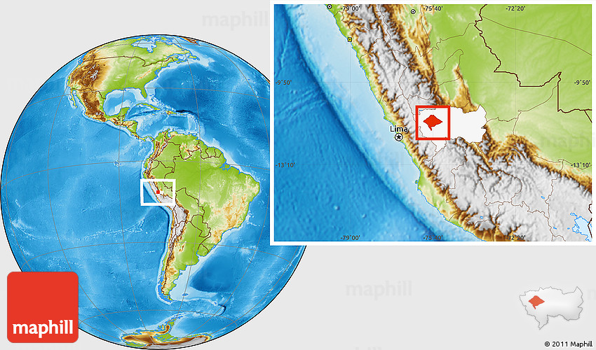 location map showing Peru and Parma