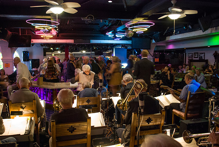 ohnny Vana's 18-piece Big Band Alumni performing at Las Hadas, Northridge, California