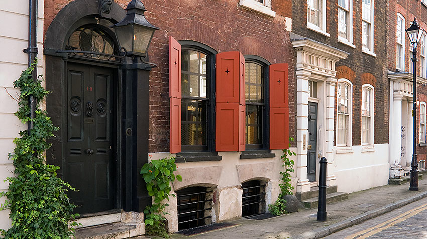 Dennis Severs House at 17 Folgate Street, in the London district of Spitalfields