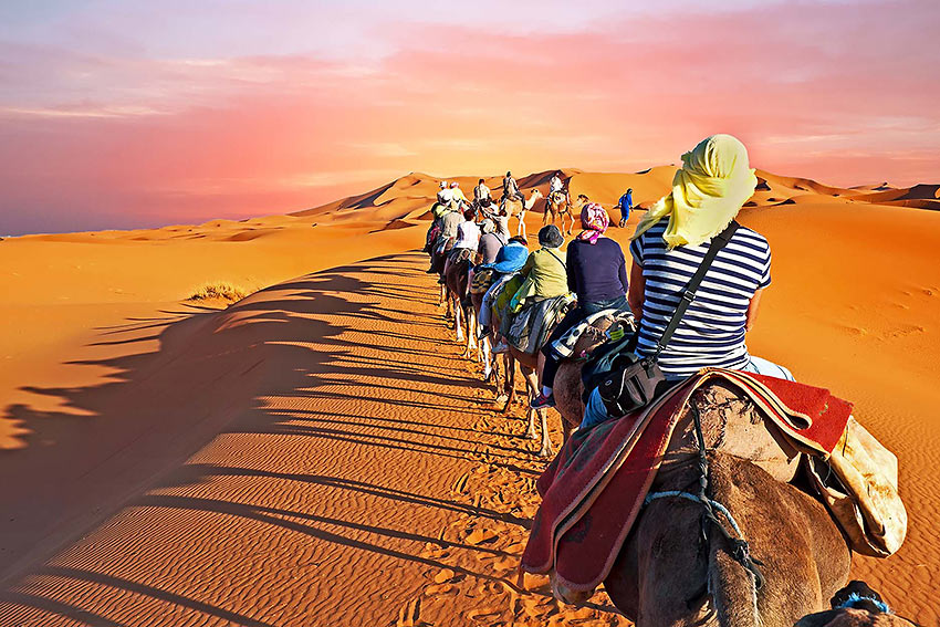 Sahara Desert caravan, Morocco