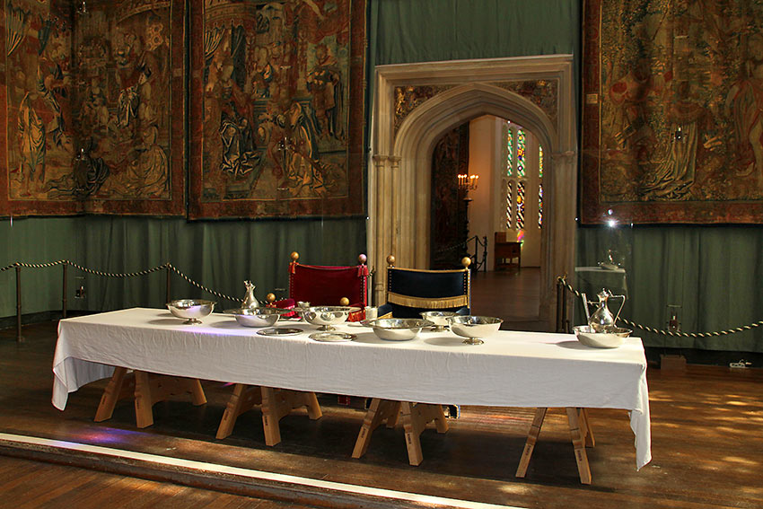 dining table at Hampton Court Palace