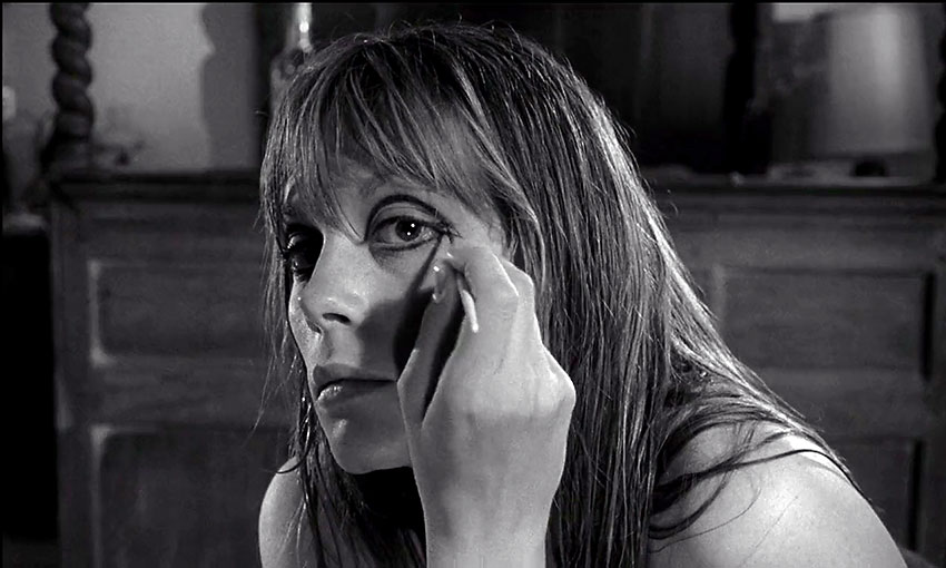 Francoise Dorleac in a scene from 'Cul-de-Sac'