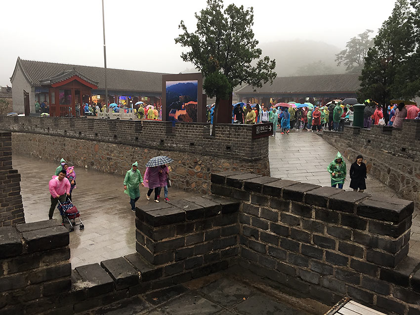 rain at the Great Wall of China