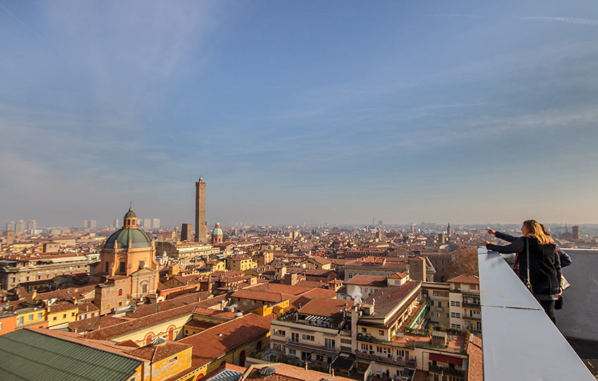 panoramic view of Bologna from the Terazza San Petronio