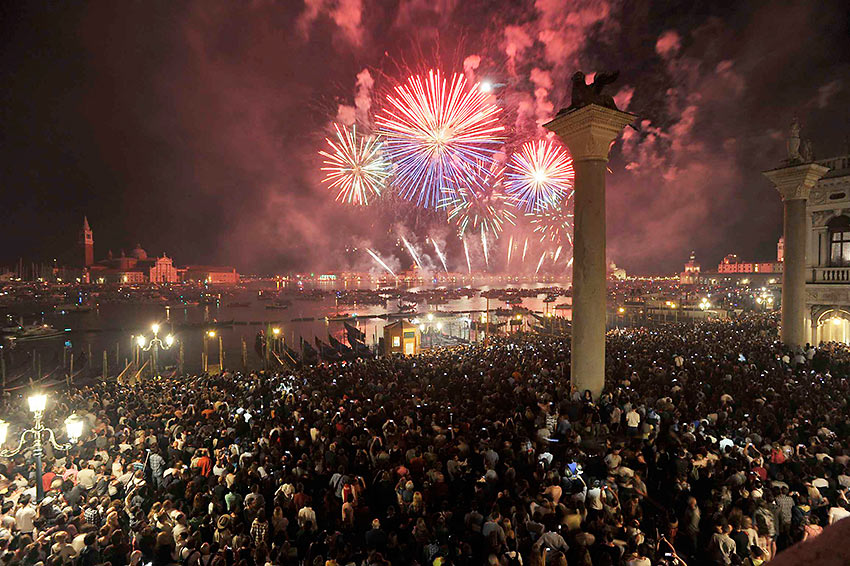 fireworks in Venice
