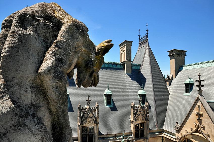 turrets, balconies and gargoyles designed by architect Robert Morris Hunt