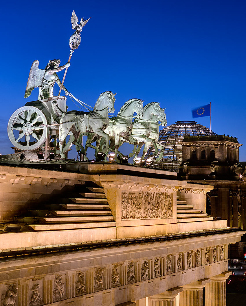 the Quadriga at the Brandenburg Gate, Berlin