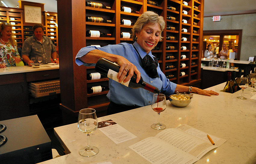 wine tasting at Antler Village complex, Asheville, NC