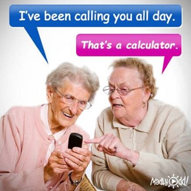 seniors with calculator