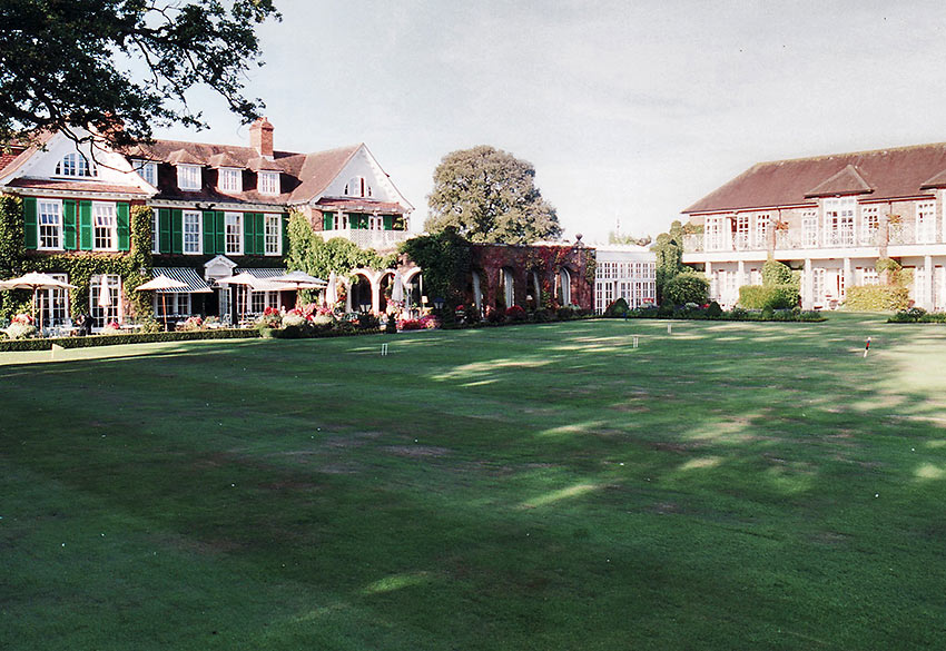 the garden lawn of Chewton Glen