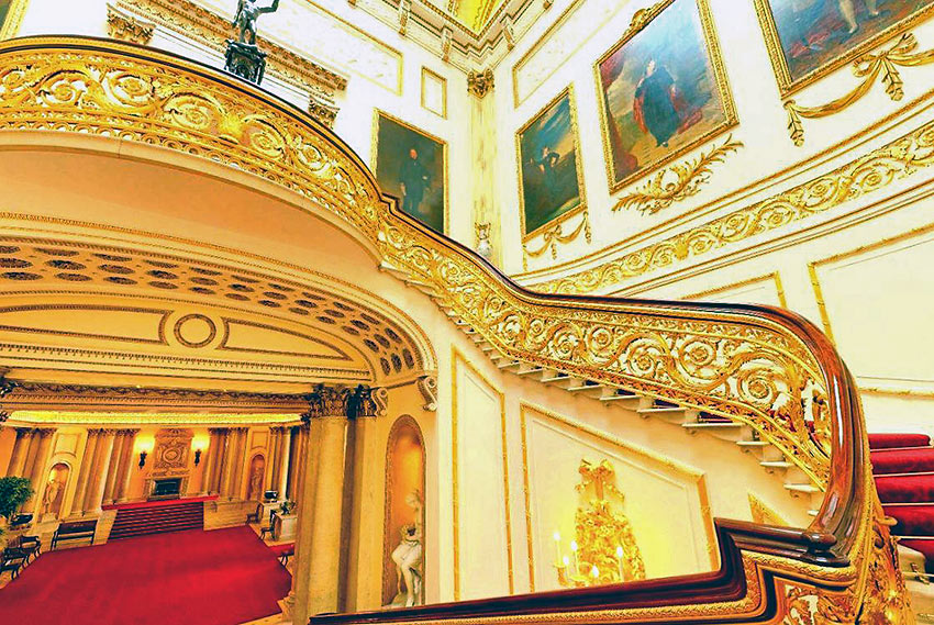 the Grand Staircase at Buckingham Palace
