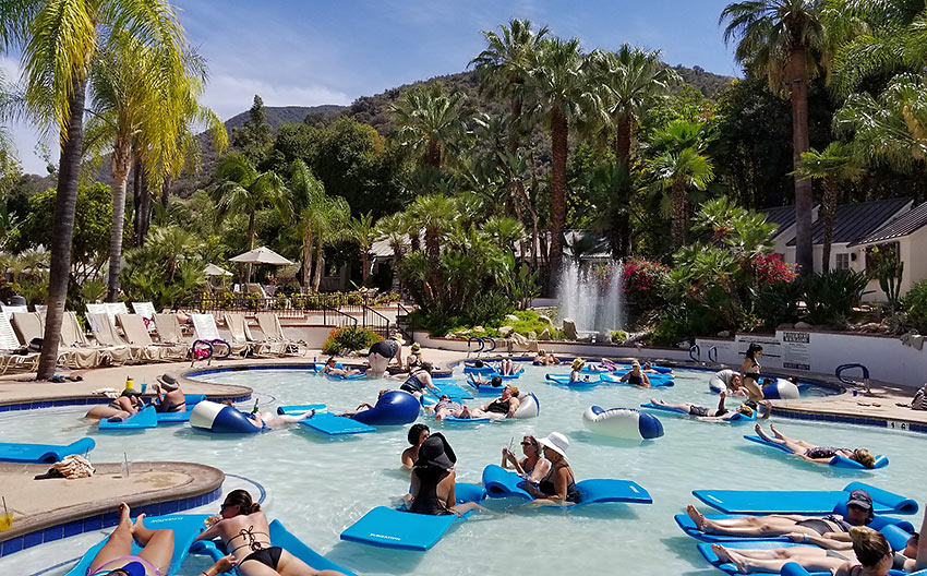 one of the many pools and mineral baths at Glen Ivy Hot Springs