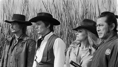 Charles Bronson, Ursula Andress, Toshirô Mifune and Alain Delon in Red Sun