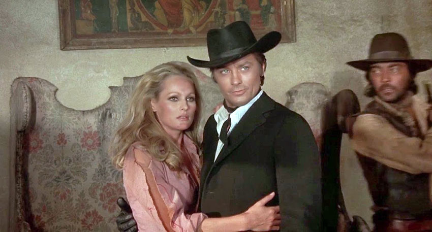 Ursula Andress and Alain Delon in Red Sun