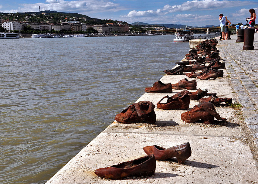 “Shoes of the Danube” art installation, Budapest, Hungary